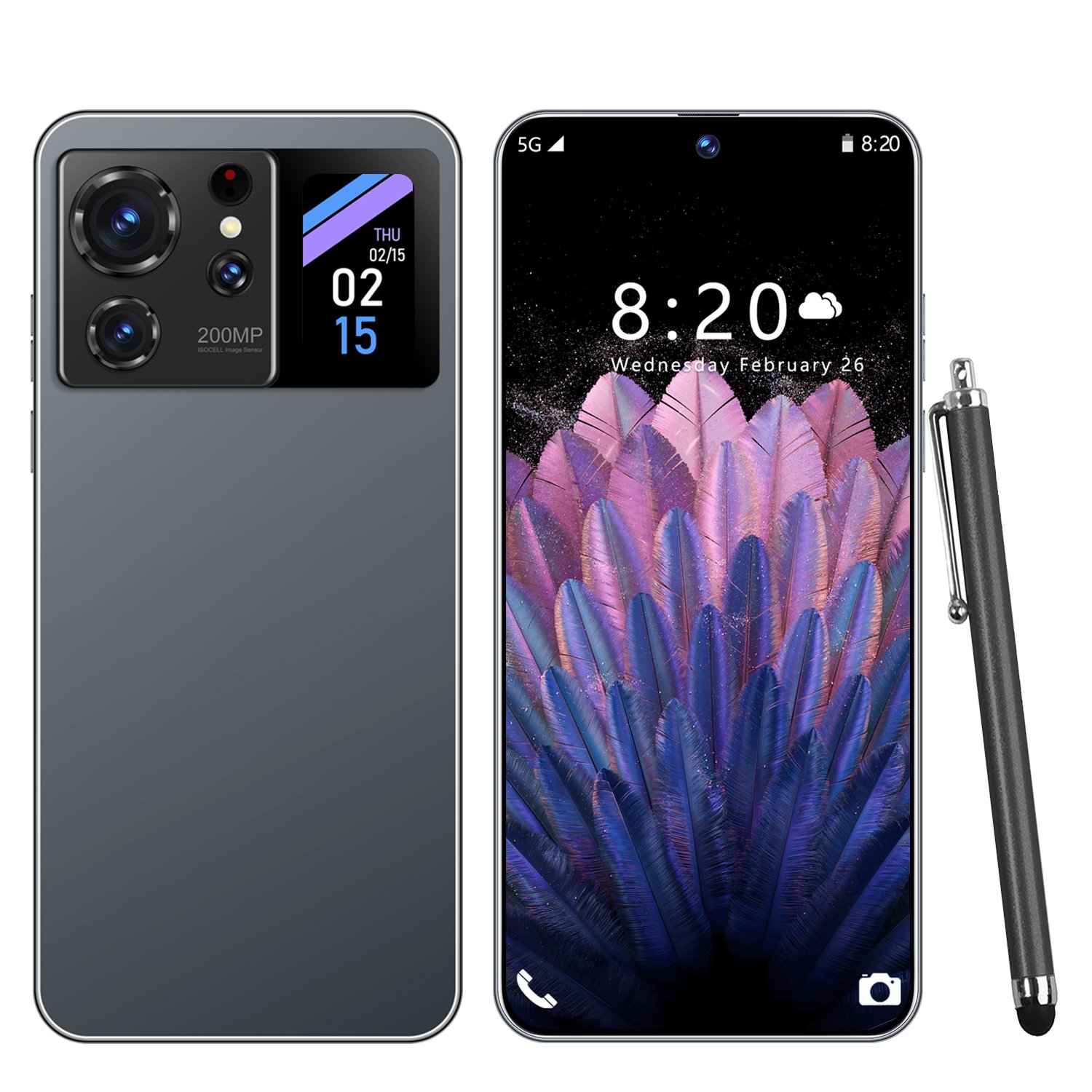 2024 Original S25 Ultra 5G Smartphone 7.3 Inch Full HD Screen Android 13 Decacore CPU LTE 8000mAh Battery EU Plug Global Version